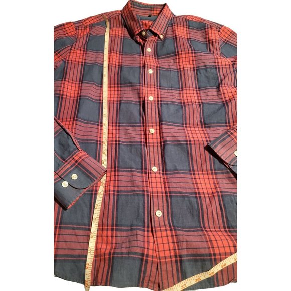 Bonobos lightweight LS cotton button down slim fit XL pink/blue plaid - Picture 6 of 10